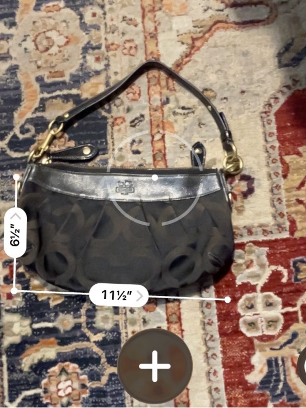 Coach 12950 Madison OP Art Brown Y2K Small Hobo Shoulder Bag Rare - Picture 9 of 9